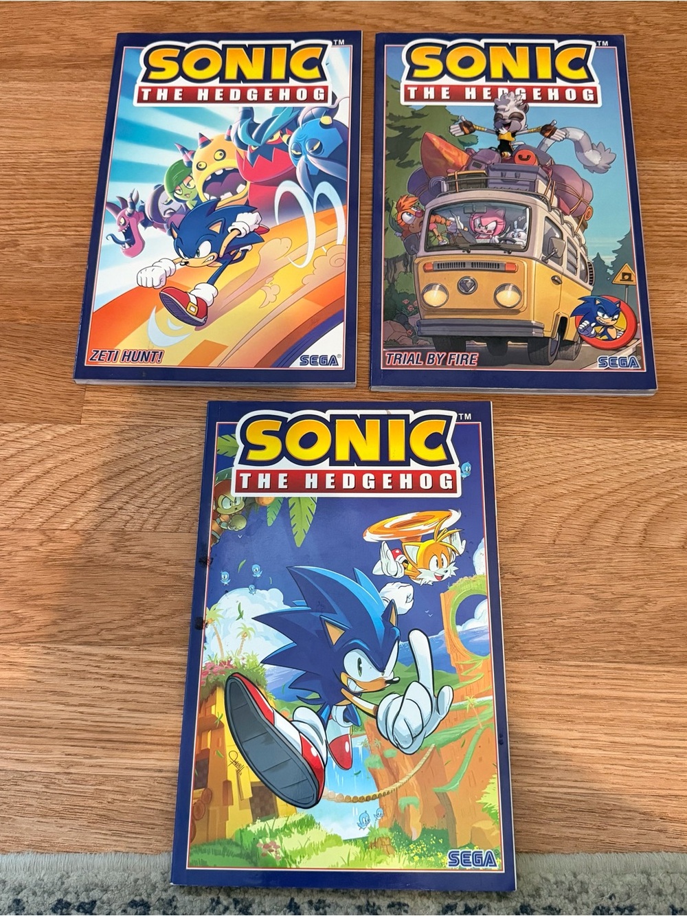3 Sonic The Hedgehog Books